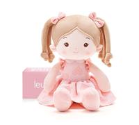 LeyaDoll Juguete de muñeca suave (40 cm), mi primera muñeca de tela para niñas de 1 año, regalo de cumpleaños, niños pequeños - vela de niña de corazón