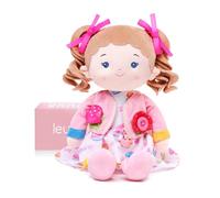 LeyaDoll Montessori Pop voor Peuters 40 cm, Zachte Activiteitenpop Met Rits, Veters en Knopen, Leerzaam Speelgoed voor Meisjes vanaf 2 Jaar, Kerst- en Verjaardagscadeau-Busy Cupcake-Girl