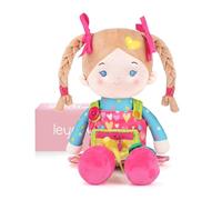 LeyaDoll Montessori Pop voor Peuters 40 cm, Zachte Activiteitenpop Met Rits, Veters en Knopen, Leerzaam Speelgoed voor Meisjes vanaf 2 Jaar, Kerst- en Verjaardagscadeau -Busy Sweetheart