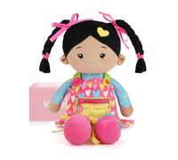 LeyaDoll Montessori Pop voor Peuters 40 cm, Zachte Activiteitenpop Met Rits, Veters en Knopen, Leerzaam Speelgoed voor Meisjes vanaf 2 Jaar, Kerst- en Verjaardagscadeau-Busy Sweetheart Tanned
