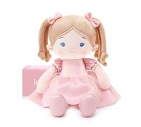 LeyaDoll Muñeca de bebé suave (40 cm), mi primera muñeca de tela para niñas de 1 año, regalo de cumpleaños, niños pequeños -Princess Coral