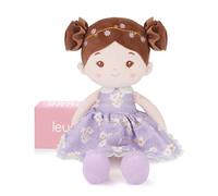 LeyaDoll - Muñeca de tela suave para bebé (40 cm / 16 pulgadas), mi primera muñeca de trapo para bebé para niña de 1 año, regalo de cumpleaños, juguetes de peluche de Navidad, regalo para niños