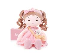LeyaDoll Muñeca de Trapo Suave para bebés (40 cm) - Mi Primera muñeca para niña de 1 año, Regalo de cumpleaños y Navidad, Peluche para niños pequeños y bebés Milly and Her Pet Bunny