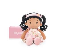 LeyaDoll Muñeca suave (12 pulgadas), mi primera muñeca de trapo, regalo de cumpleaños para una niña de 1 año, regalo de peluche para bebés y niños, calabaza morena -