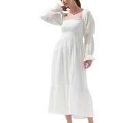 Leyajedol Vestido largo ajustado Y2K para mujer, con tirantes delgados, sin espalda, vestido largo casual, manga larga, vestido midi sexy para discoteca, Aak-white Manga Larga, Large