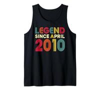 Leyenda Abril 2010 16 Cumpleaños Hombres Mujeres 16 Años Camiseta sin Mangas