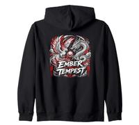 Leyenda de Batalla del dragón fénix de ascua y tempestad Sudadera con Capucha