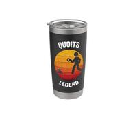 Leyenda de Quoits | Vintage Quoit Vaso térmico de acero inoxidable de doble pared