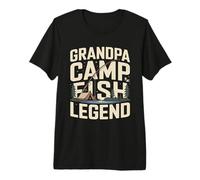 Leyenda del Abuelo Camp Fish Camiseta Premium