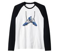 Leyenda del fútbol Retirado Colgando Las Botas fútbol Divertido Camiseta Manga Raglan