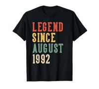 Leyenda Desde el 34 de Agosto Cumpleaños 1992 Hombres Mujeres 34 Años Camiseta