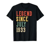 Leyenda Desde Julio 93 cumpleaños 1933 Hombres Mujeres 93 años Camiseta