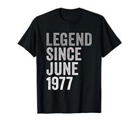 Leyenda Desde Junio de 1977 Año de Cumpleaños Camiseta