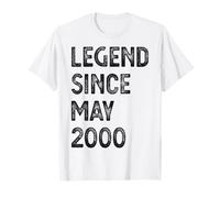 Leyenda desde mayo de 2000 25 cumpleaños Hombres Mujeres Camiseta
