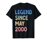 Leyenda desde mayo de 2000 25 cumpleaños Hombres Mujeres Camiseta