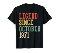 Leyenda Desde Octubre 55 Cumpleaños 1971 Mujeres 55 Años Camiseta