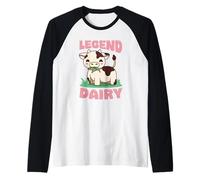 Leyenda Lácteos Lindo Vaca Dibu Camiseta Manga Raglan