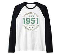 Leyenda Retro Desde el cumpleaños de 1951 - Edición Limitada Vintage Camiseta Manga Raglan