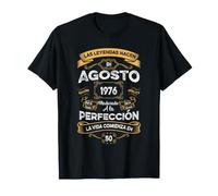 Leyendas Agosto 1976 Hombre Mujer 50 Años Cumpleaños Camiseta