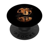 Leyendas Bajo la Luna Llena Criaturas Paranormales Escena Noche PopSockets PopGrip Adhesivo