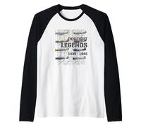 Leyendas Dogfight WW2 Aviones Warbirds Air Fighters Camiseta Manga Raglan