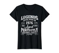 Leyendas Nacieron En 1976 Año De Nacimiento Cumpleaños Camiseta gráfica económica, Mujer, Negro, L