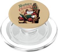 Leyendo mi Camino a través de la Navidad - Book Lover Santa PopSockets PopGrip para MagSafe
