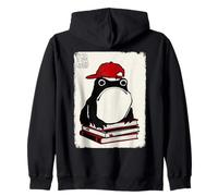 Leyendo Rana Grumpy Funny Kawaii Japonés Sudadera con Capucha