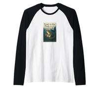 Leyendo Sirena perdida en la marea de un buen océano de libros Camiseta Manga Raglan