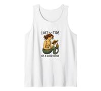 Leyendo Sirena perdida en la marea de un buen océano de libros Camiseta sin Mangas