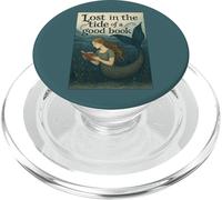 Leyendo Sirena perdida en la marea de un buen océano de libros PopSockets PopGrip para MagSafe