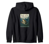 Leyendo Sirena perdida en la marea de un buen océano de libros Sudadera con Capucha