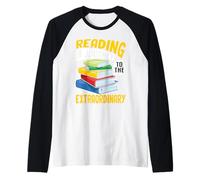 Leyendo un viaje a lo extraordinario Camiseta Manga Raglan