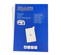 LEYF 1 X A4 etiquetas de dirección 70 x 37 mm, papel autoadhesivo mate, imprimibles, etiquetas universales,adhesivo permanente,(1 paquete x 100 hojas x 40 etiquetas), blanco, 1Xlabel-40up