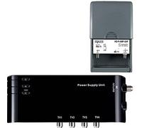 LEYF Amplificador + Alimentación 4 Salidas TV para antena terrestre TNT/preamplificador HDTV Ampli para TNT HD Señal