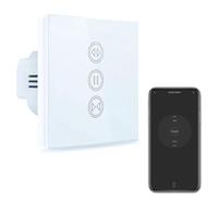 Leyf Interruptor de cortina inteligente wifi, interruptor de persiana compatible con Alexa y Google Home, aplicación Tuya/Smart Life, motor doméstico controlado por voz, color blanco