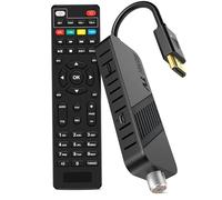 LEYF Receptor satélite DVB-S2 Full HD 1080P HDMI, oculto detrás de TV, pantalla digital H265 HEVC 10 bits, mando a distancia universal 2 en 1, USB