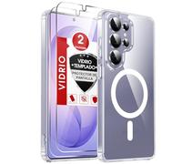 LeYi Anti-Amarillo Clara Funda para Samsung Galaxy S26 Ultra [NO S26]: Carcasa [con Magsafe] Magnética 2 Protector de Pantalla Movil Capa Antigolpes Anti-Choques Bumper S 26ultra, Transparente