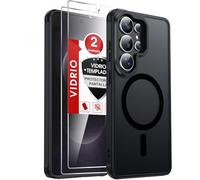 LeYi Funda Magnética para Samsung Galaxy S26 Ultra[NO S26], Compatible con MagSafe [2X Protector de Pantalla] Movil Carcasa Antigolpes Helada Translúcida Antihuellas Cuerpo Completo Capa, Negro