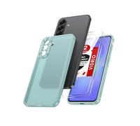LeYi Funda Mate para Samsung Galaxy A56/A 56 5G[NO Compatible con MagSafe] con 2 PCs Cristal Templado, Movil Carcasa Antigolpes Antihuellas y Protector de Cámara, Verde Menta