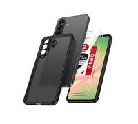 LeYi Funda Mate para Samsung Galaxy A57/A 57 y Protector de Cámara,Movil Carcasa Antigolpes Antihuellas, 2 PCs Cristal Templado, Negro