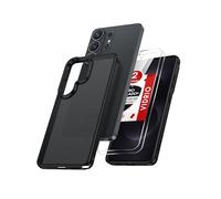LeYi Funda Mate para Samsung Galaxy S26 Ultra[NO Compatible con MagSafe] con 2 PCs Cristal Templado, Movil Carcasa Antigolpes Antihuellas y Protector de Cámara, Negro
