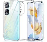 LeYi Funda para Honor 90, Cristal Clear Case Flexible Slim Suave TPU Silicona Caso Delgada, No Amarillea Antiarañazos Carcasa Anti-Choque Cover, Transparente