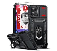 LeYi Funda para Moto G-Power 2023: con cubierta de cámara deslizante y protector de pantalla, [grado militar] funda resistente a prueba de golpes con anillo magnético para MotoG Power 2023, color