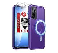 LeYi Funda para Samsung Galaxy A17 / A16 / A26 5g: Carcasa A 17 16 26 5 G 128gb [con Magsafe] 2 Protector de Pantalla Fundas Movil, Resistente Armadura Magnética Capa TPU+PC Tacto Cómodo, Morado