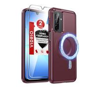 LeYi Funda para Samsung Galaxy A17 / A16 / A26 5G: Carcasa A 17 5 G 128gb [con Magsafe] 2 Protector de Pantalla Fundas Movil, Resistente Armadura Magnética Capa Ultra TPU+PC Tacto Cómodo, Rojo