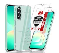 LeYi Funda para Samsung Galaxy A26/A 26 5G 5 G con [2-Unidades] Cristal Templado, Carcasa Armor Silicona Soft Skin TPU Case Antigolpes Cover, Transparente