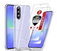 LeYi Funda para Samsung Galaxy A36/A 36 5G 5 G con [2-Unidades] Cristal Templado, Carcasa Armor Silicona Soft Skin TPU Case Antigolpes Cover, Transparente