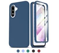 LeYi Funda para Samsung Galaxy A36/A 36 5G, Carcasa con Protector de Pantalla Integrado, 360 Grados Full Protección Antigolpes Antichoque Resistente Silicona Armor Bumper TPU Case,Azul