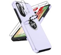LeYi Funda para Samsung Galaxy A57 5G con 2×Protector Pantalla Carcasa, TPU y PC 256gb Movil Case Blindada Protección Antigolpes Fundas 360 Soporte Metálico Invisible Capa A 57 5 G,Morado